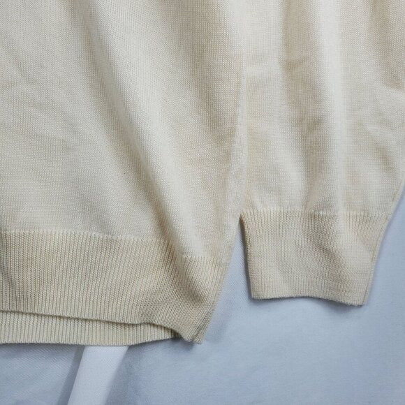 Jos. A. Bank Men's Ivory Pullover Sweater Long Sleeve 1/4 Zip Size XXL (C-5) - Picture 6 of 13